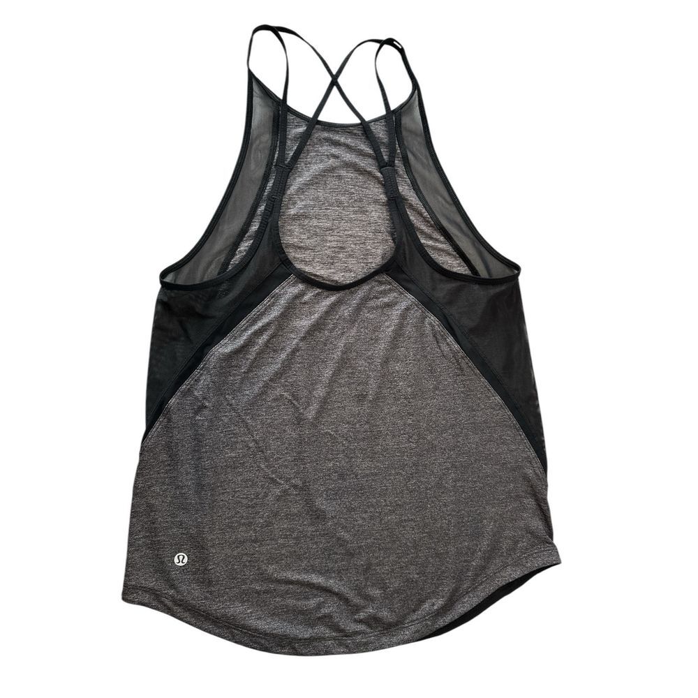 Lululemon Authentic Sculpt Tank Top Women Gray Size 6 Atheisure‎ Gym Workout
